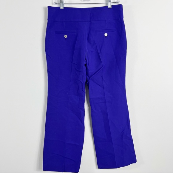 Gucci Cady Crepe GG Belt Buckle Wool Silk Trouser Size 42 NWT Violet Indigo - Picture 5 of 7